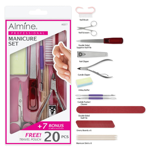 7-piece Manicure Nail Set Travel Nail Kit Manicure Set With Mirror 