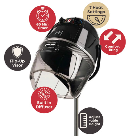 CO-Z Adjustable Hooded Stand-Up Hair Bonnet Dryer with Timer