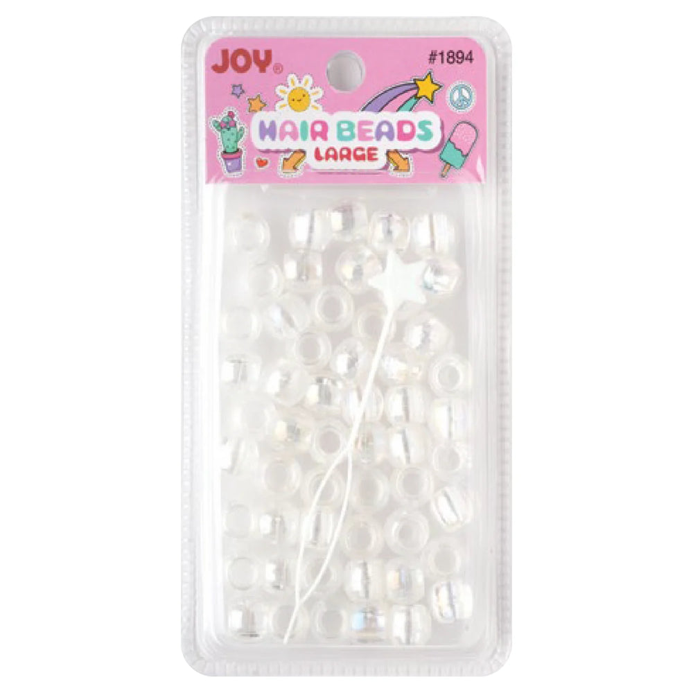 Joy Large Hair Beads 60Ct Black and White