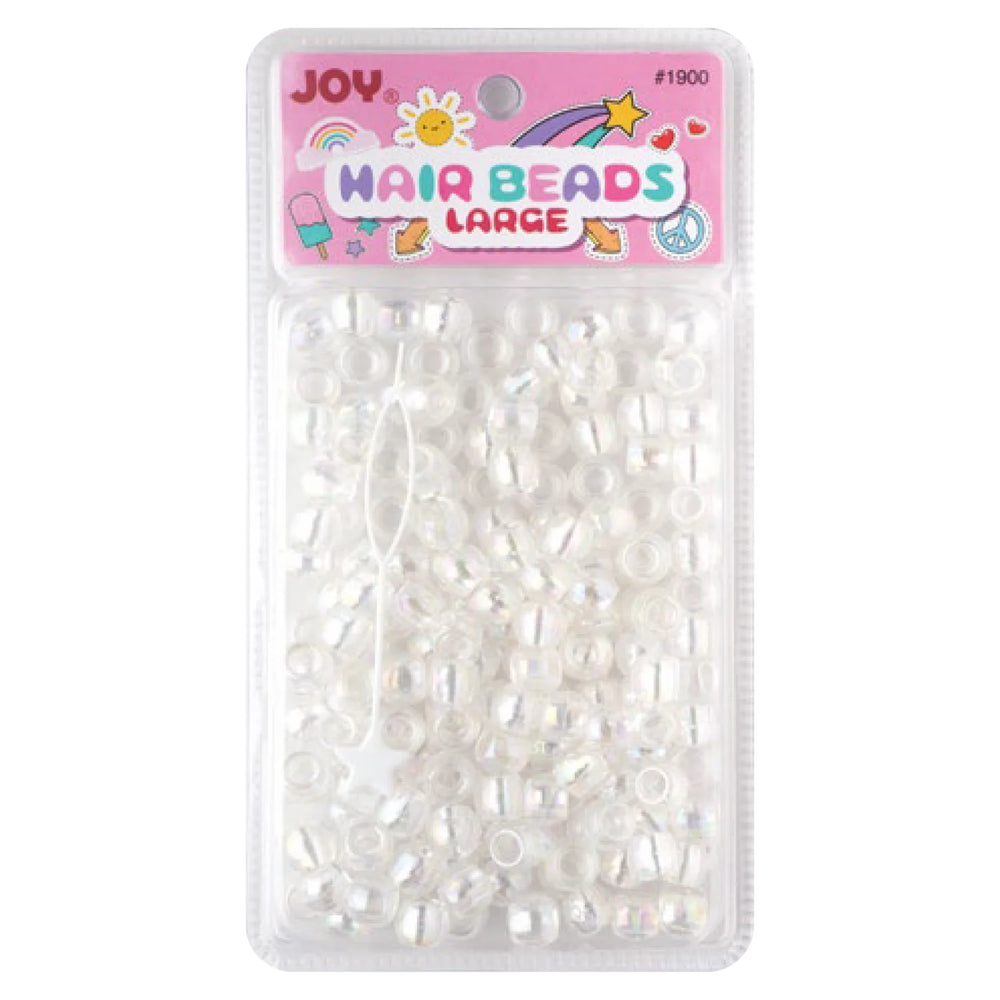 Joy Large Hair Beads 60Ct Pink Clear Asst