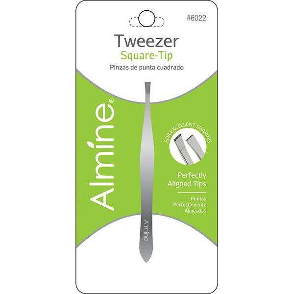 Almine Point Tip Tweezers with Rubber Coating 2pc