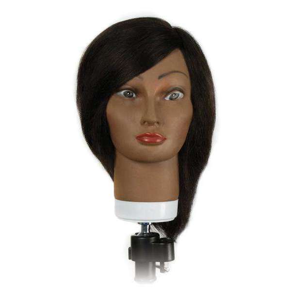 Annie Hairkins Series Mannequin Head Permed 14In Wendy 100% Human