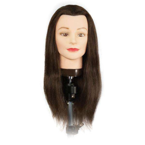 24 inch Real Human Hair Cosmetology Mannequin Head For Makeup