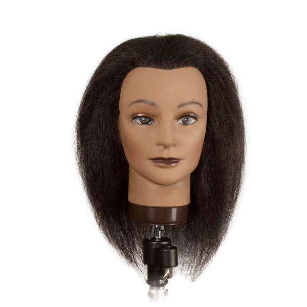 Female Mannequin Head With 100% Remy Human Hair Black For
