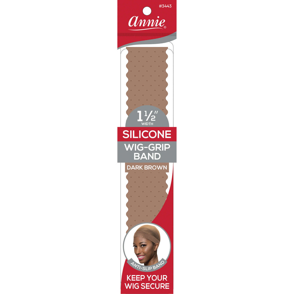 Annie Velcro Wig Band 3cm Silicone Grip Light Brown