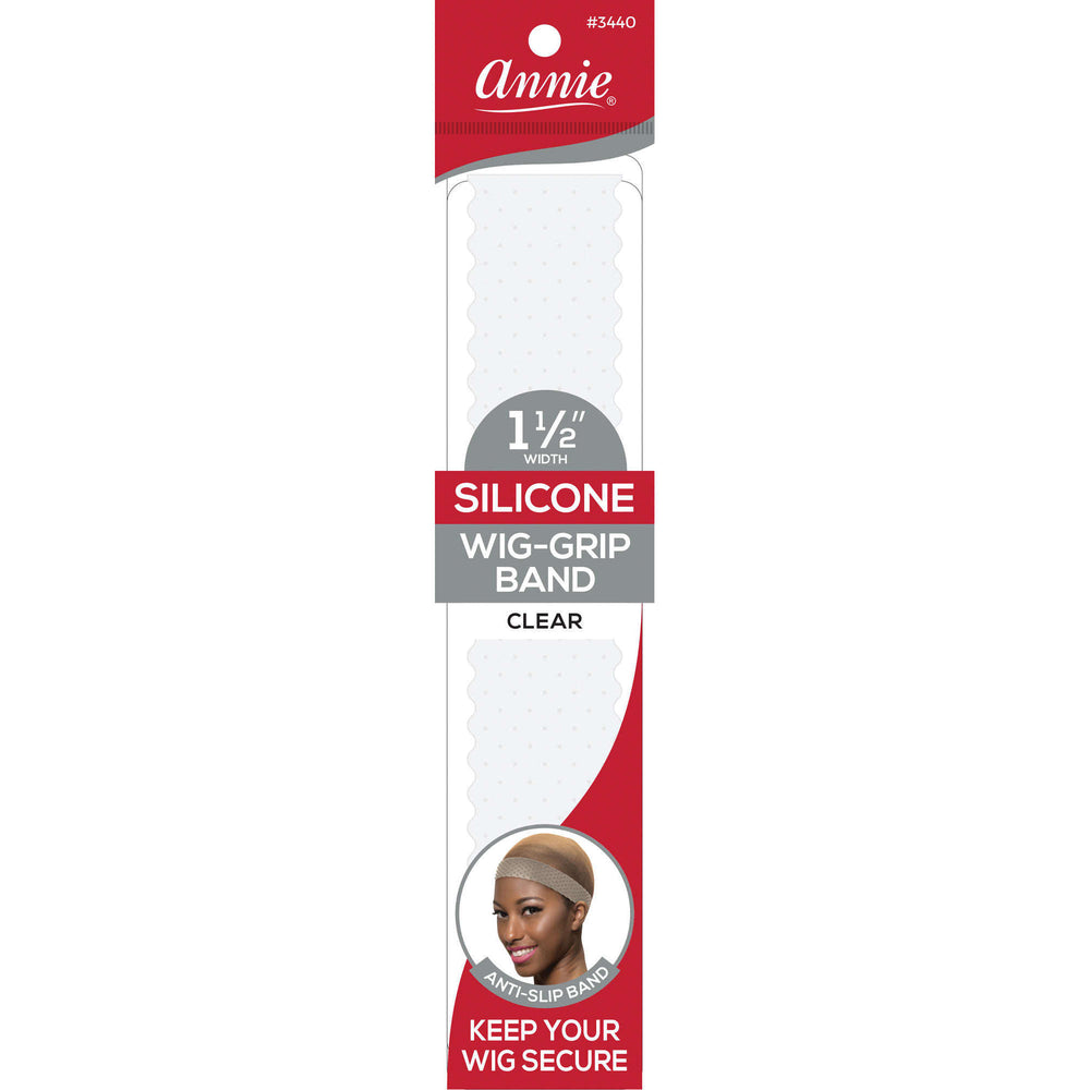 [Annie] Elastic Wig Band 1 3/4 inch Black Non-Slip Silicone #3447 / Premium / 3 Pack