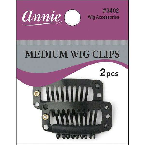 Annie Spring Wig Clip with Fabric 3ct Black – Annie International