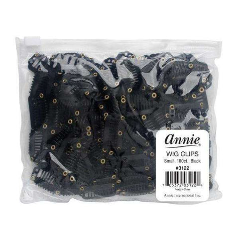 Annie Spring Wig Clip 6ct Black #3393