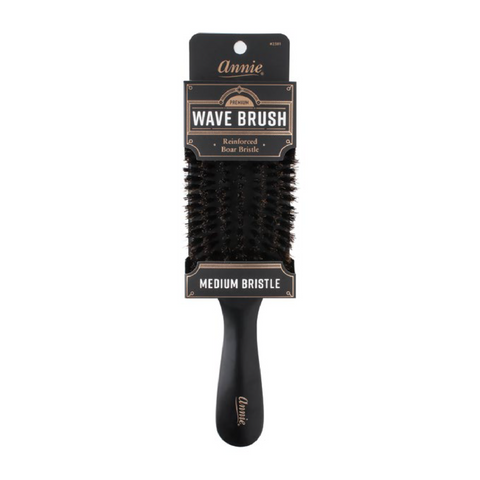 Annie International Soft Wave Black Boar Bristle Hair Brush - 4.8