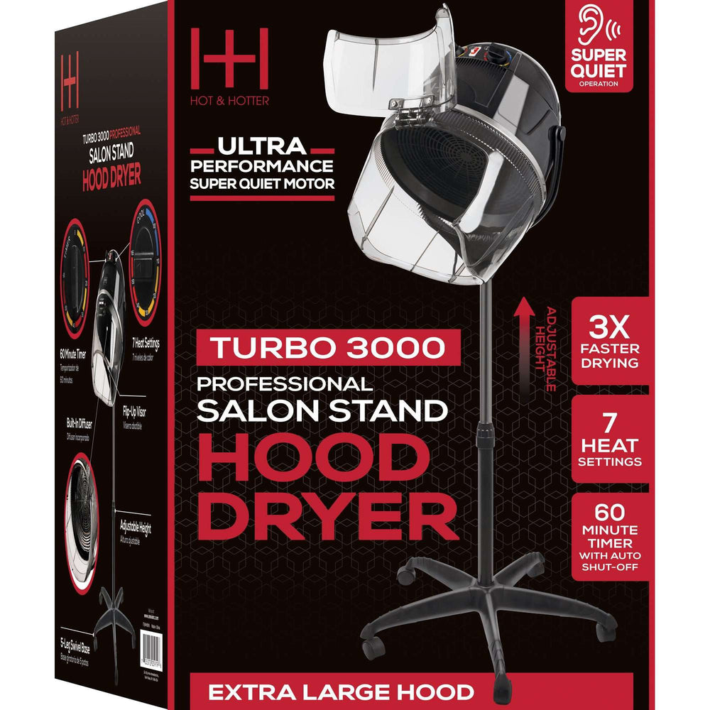 Hot & Hotter Turbo 3000 Professional Salon Stand Hood Hair Dryer – Annie  International