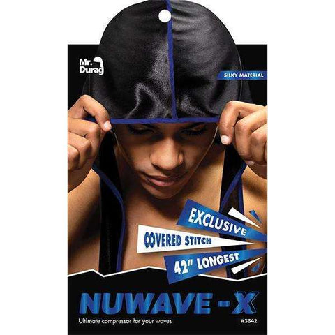 Mr. Durag Stocking Wave Cap w Wide Band 2Pc Black