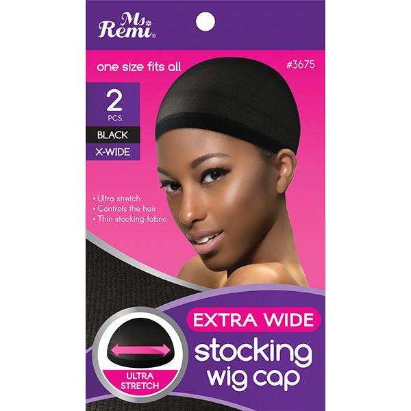 Mr. Durag Stocking Wave Cap w Wide Band 2Pc Black