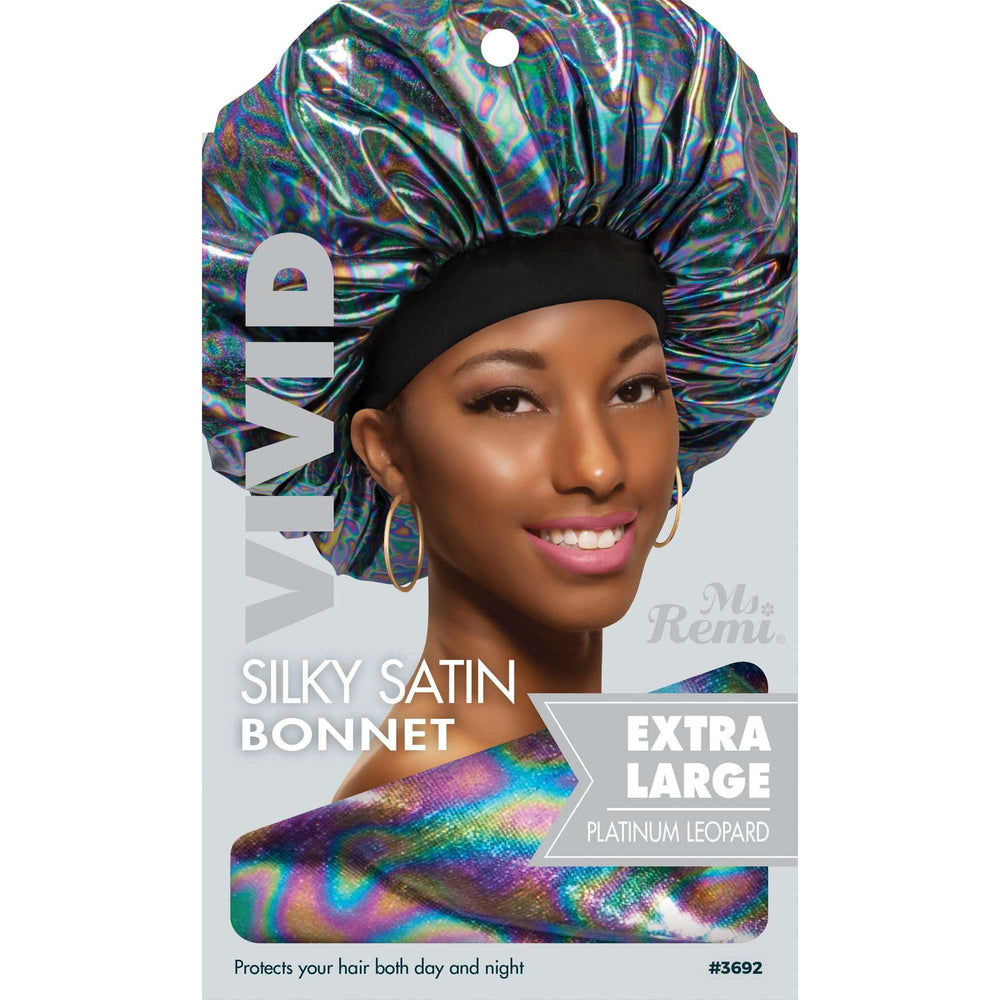 Lux Luxury Silky Satin Jumbo Bonnet - Leopard