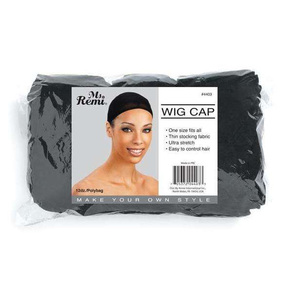 126 X-Large Stocking Wig Cap / Black (12PC) 