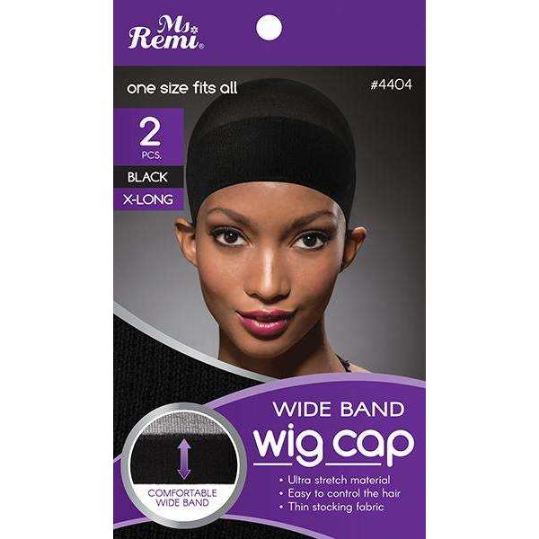 Ms. Remi Extra Wide Stocking Wig Cap 2pc Black