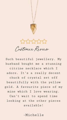 citrine gold plated pendant chain necklace