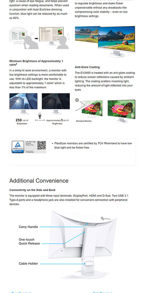 ColorMall Eizo EV2460 Features