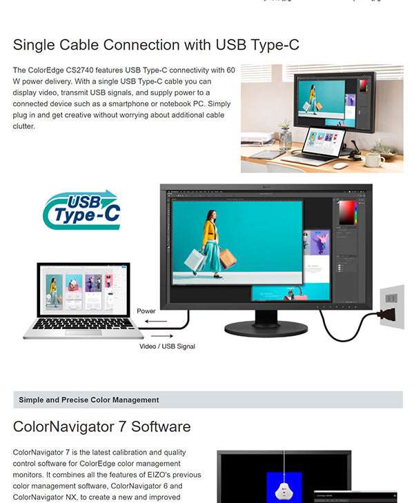ColorMall Eizo ColorEdge CS2740-4K-BK Features