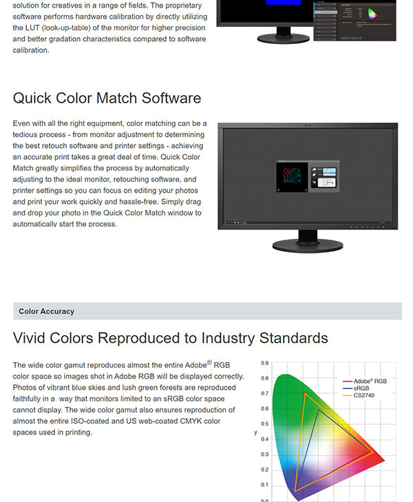 ColorMall Eizo ColorEdge CS2740 Features
