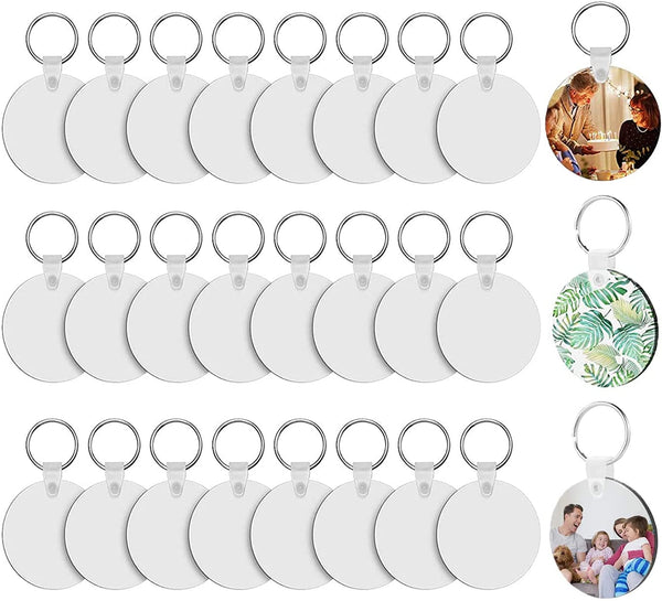 Circle Shape 2.5 MDF Sublimation Lanyard Blanks With TWO HOLES Key