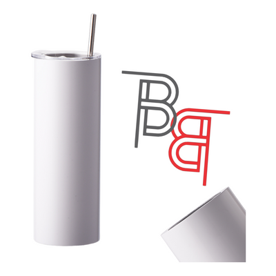 20oz Flat Bottom Straight Stainless Steel Sublimation Tumbler Blank, Blanks and Bits