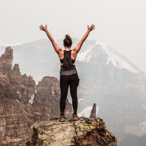 Woman on mountain