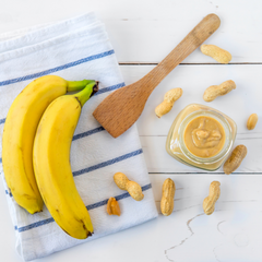 Banana with peanut butter