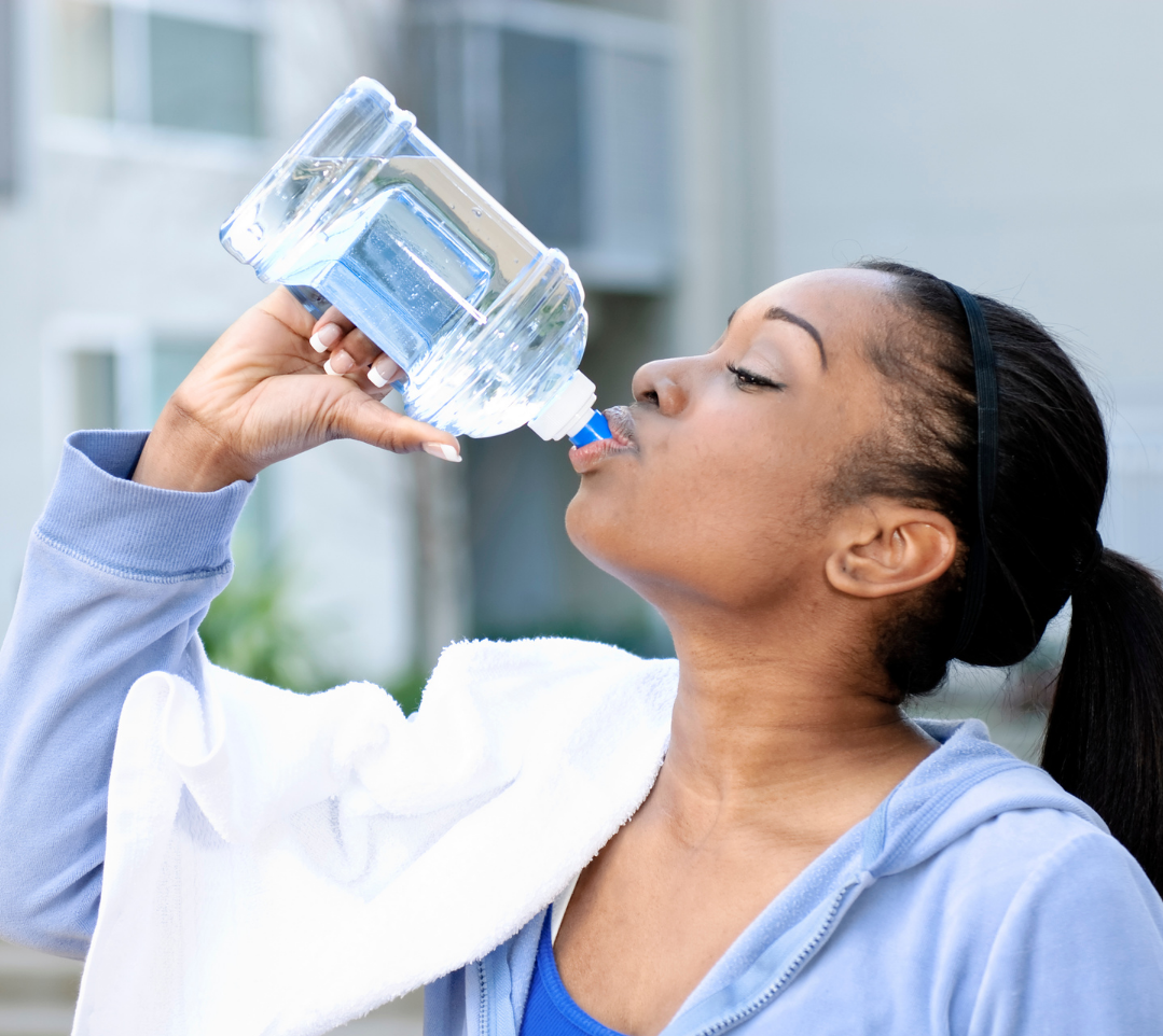 Woman drinking water