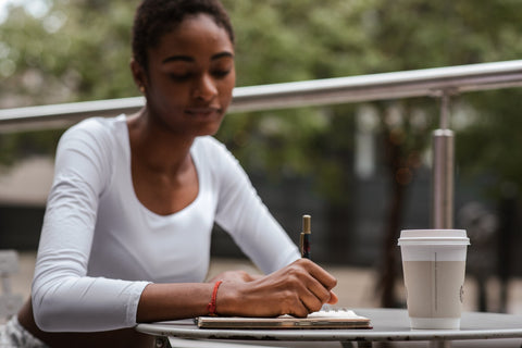 Woman making a plan to quit HBC