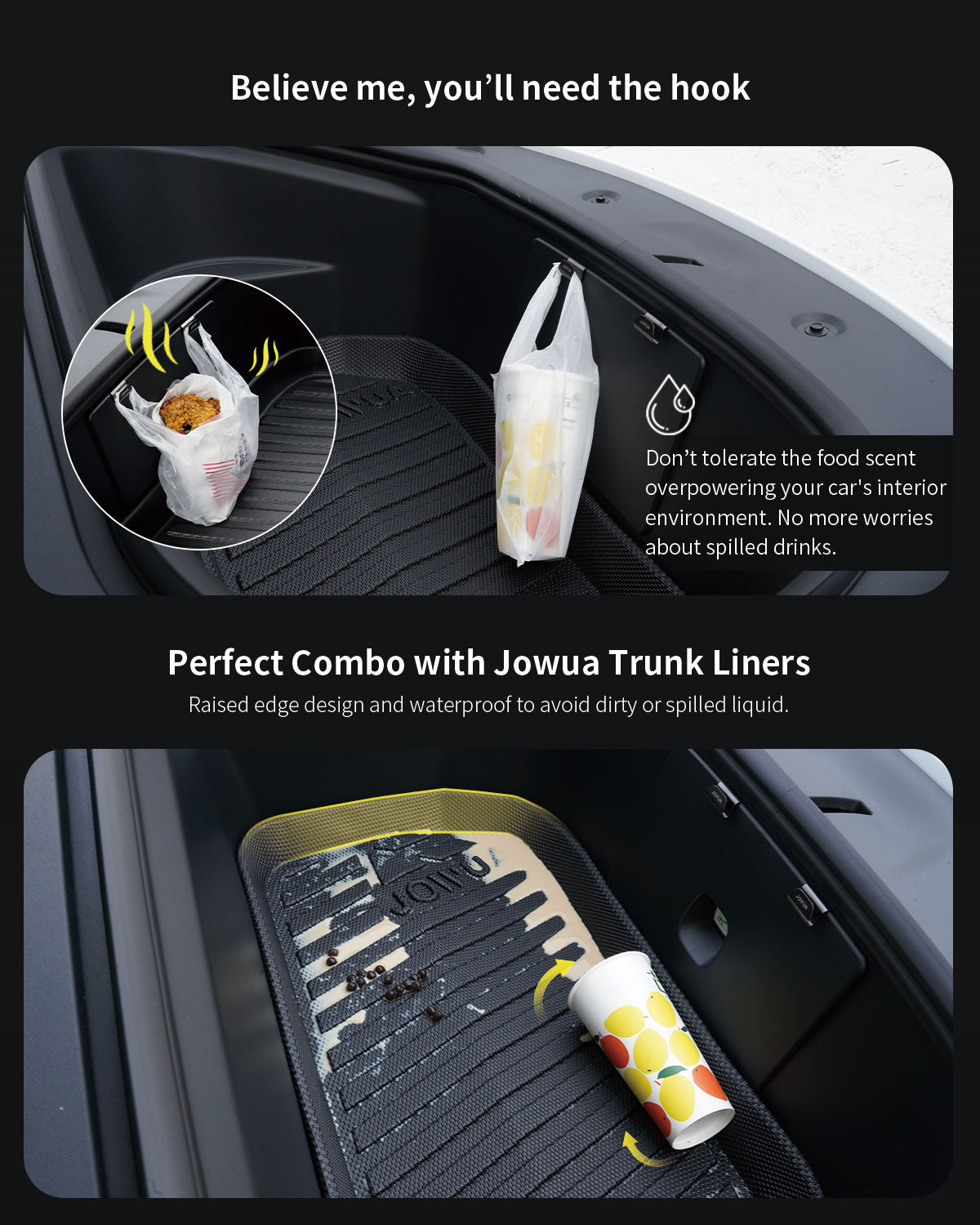 for Tesla Model Y Car Rear Trunk Hook Front Trunk Hook Holder Clips Upgrade  Trunk Grocery Bag Hooks Car Interior Accessori V7J0