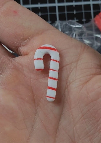 Polymer clay candy cane