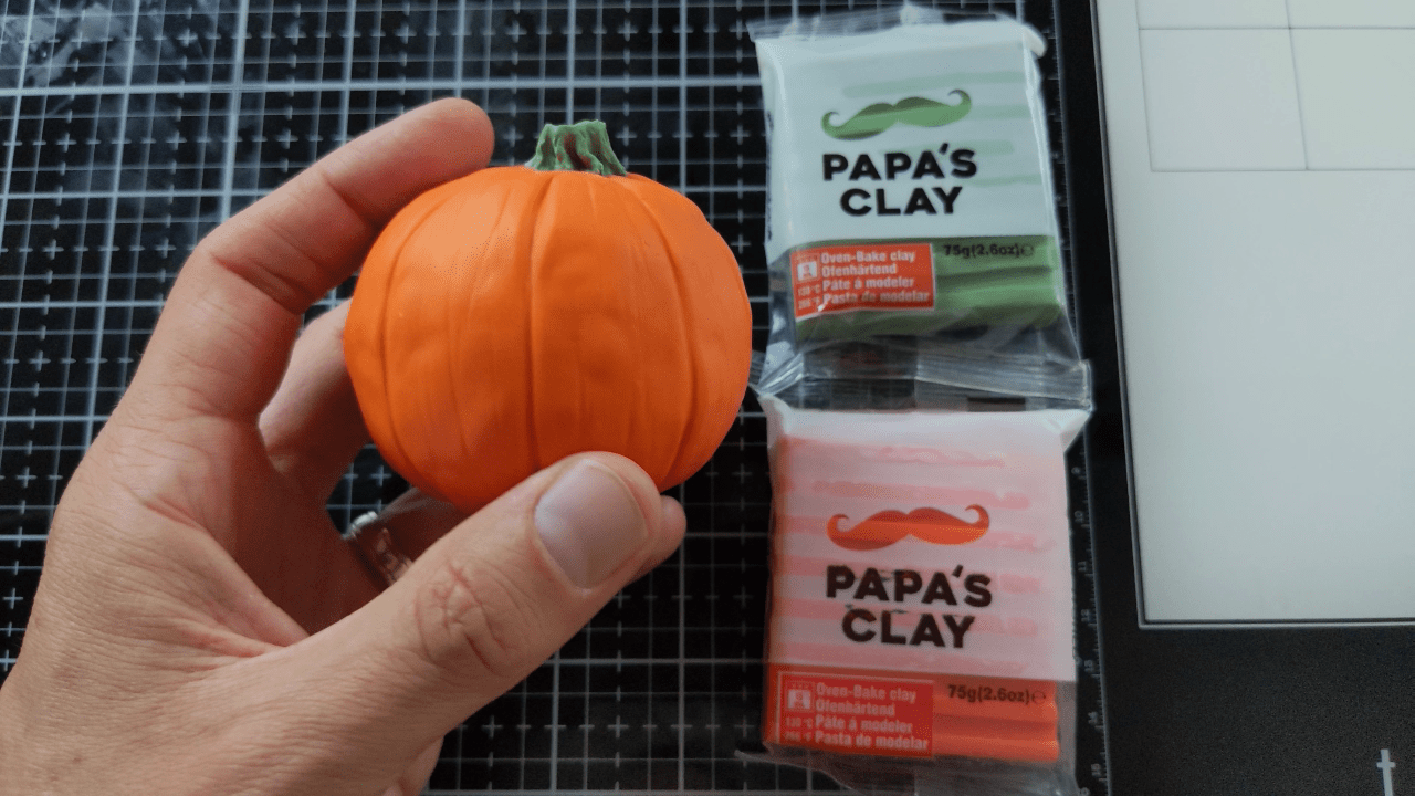 Polymer Clay Pumpkin with Papa's Clay