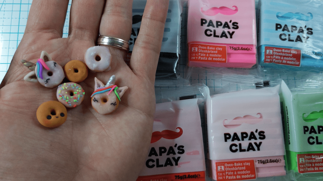 Decorated Polymer Clay Donuts