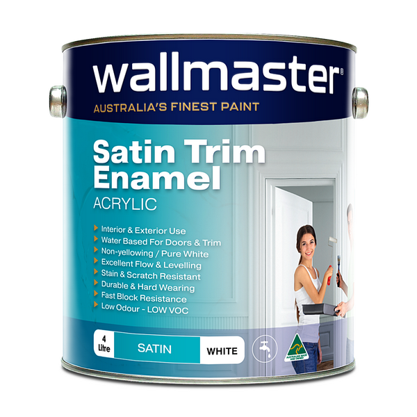 Acrylic Trim Enamel-Satin-Paint by Wallmaster Paints