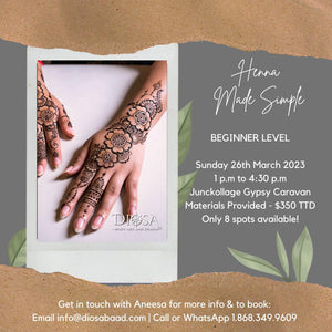 Henna Workshop by Diosa Body Art & Design [Materials Included]