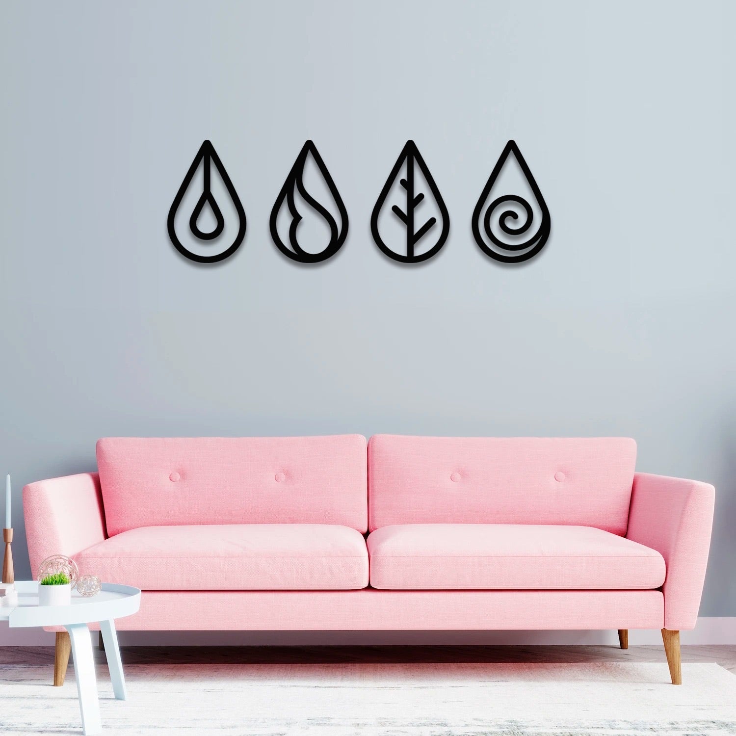 4 elements wall decor