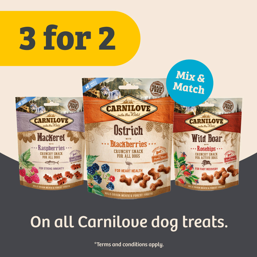 3 for 2 on Carnilove dog treats