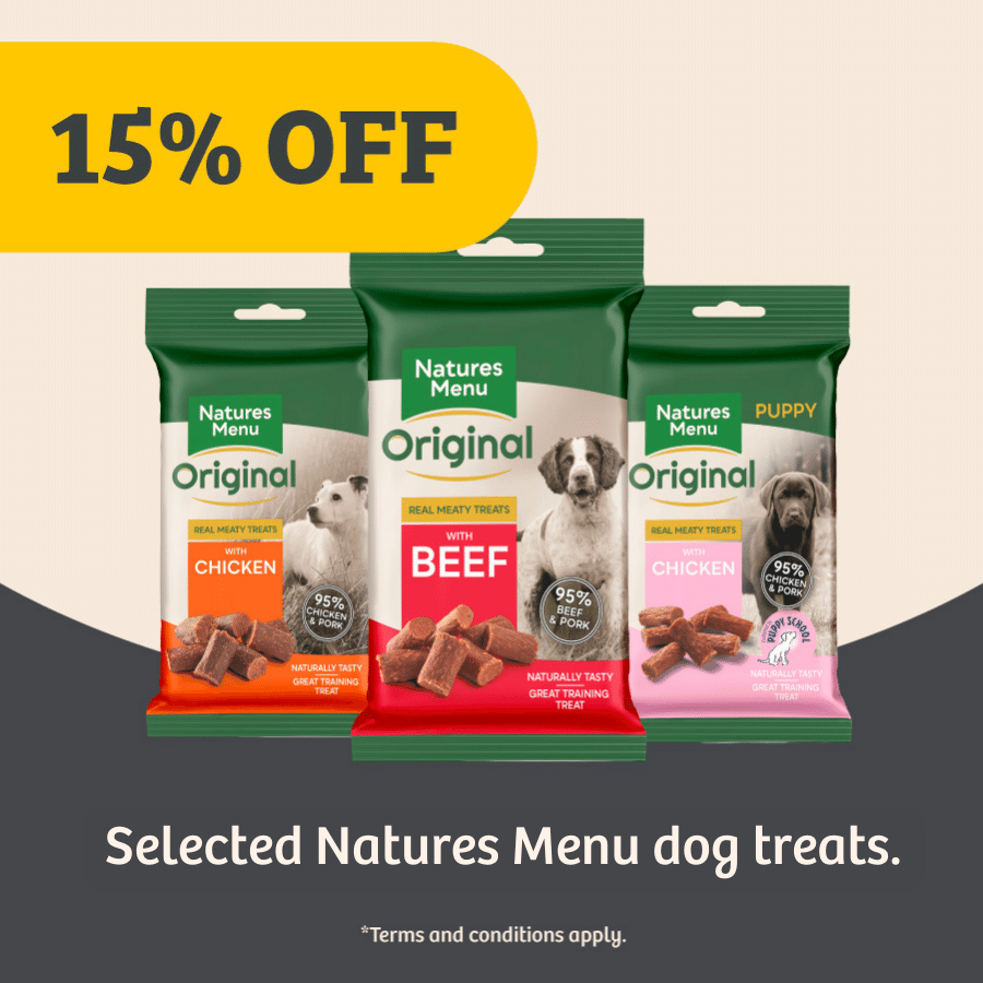 15% off Natues Menu dog treats