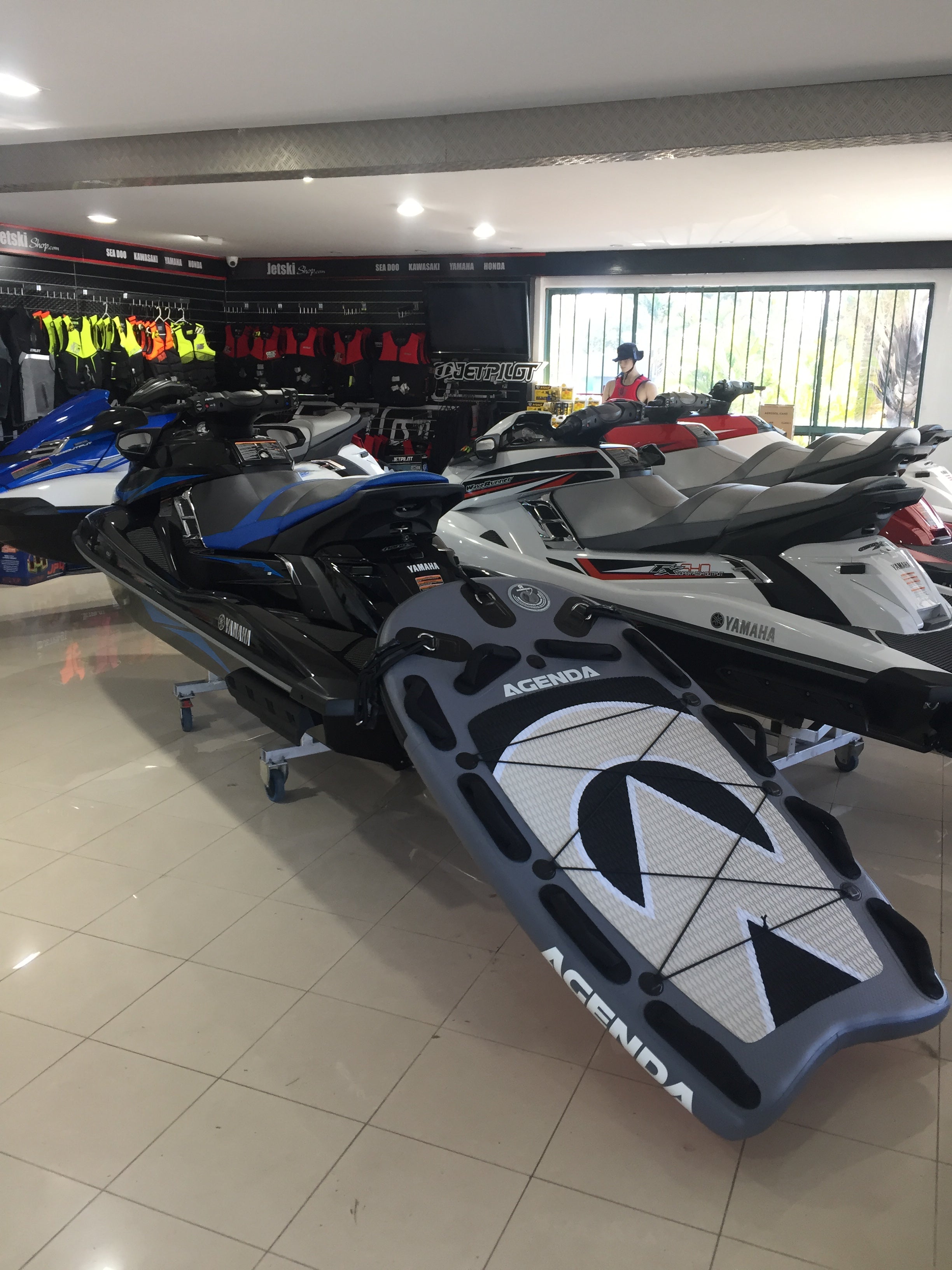 Agenda Jetski Rescue Sled on Yamaha Jetski