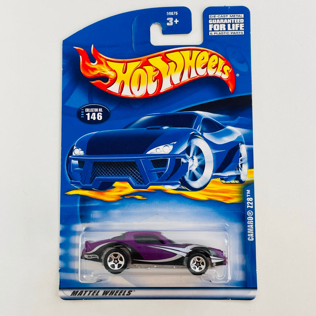 2001 Hot Wheels Camaro Z28 146 morado 5SP