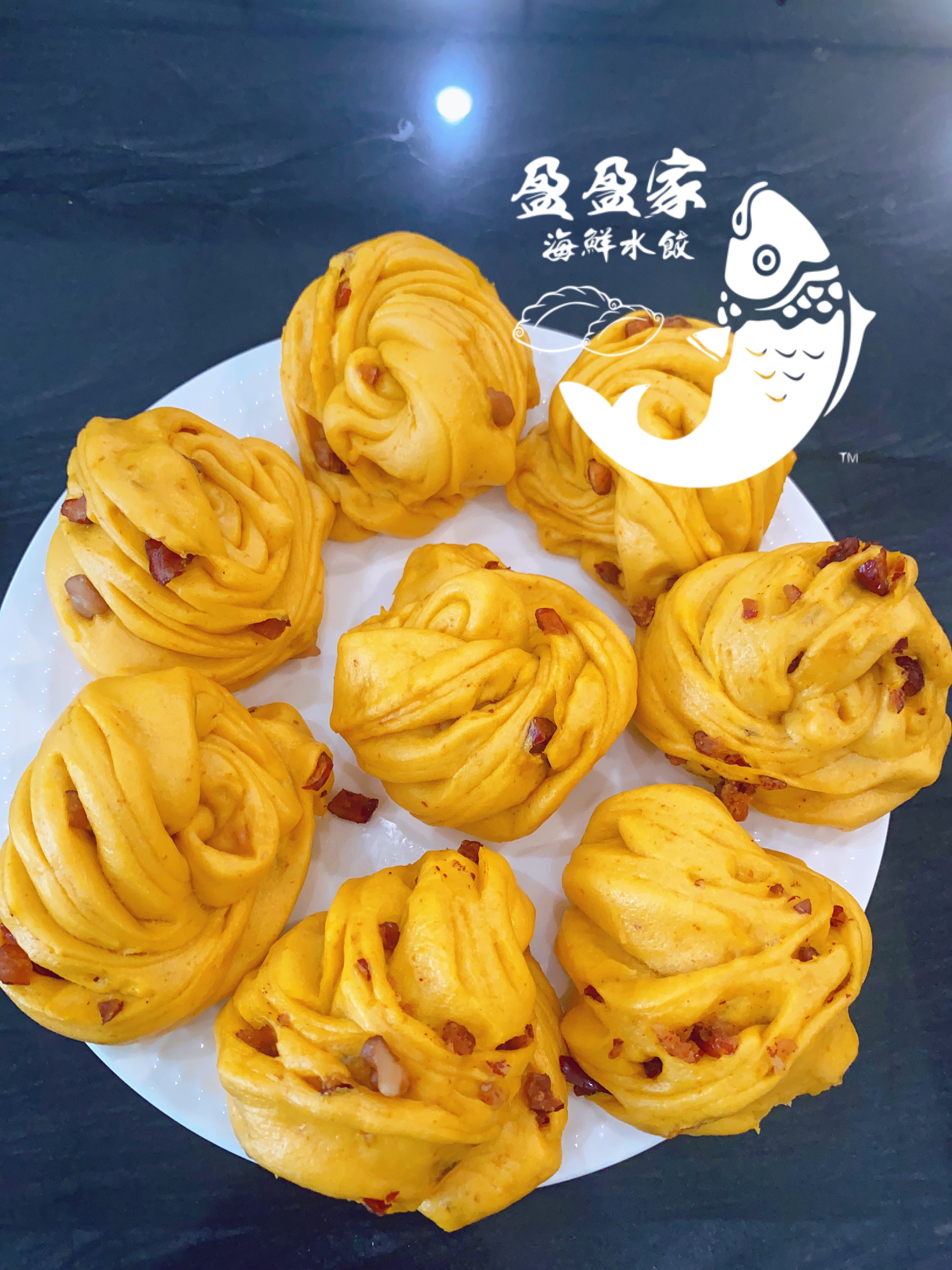 有机南瓜红枣花卷(甜滋滋)7-8个/1包/500g冷冻