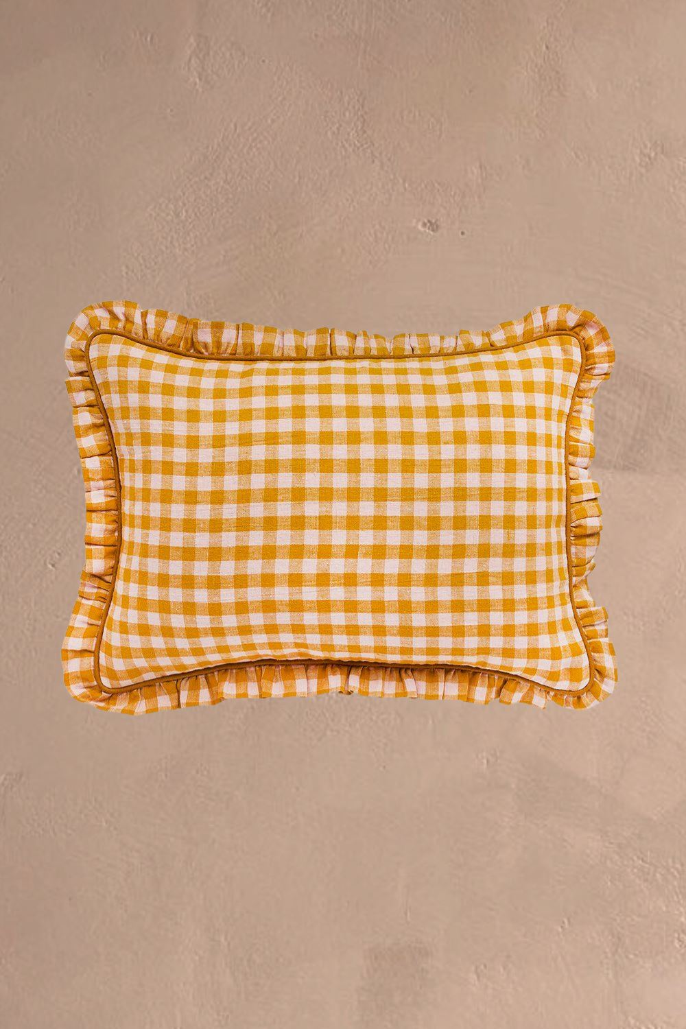 Gingham Frill Cushion Soft Furnishings Projekti Tynny 
