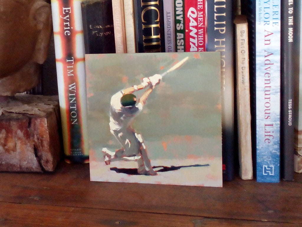 Six! cricket painting by Helen Cooper - Otway & Orford