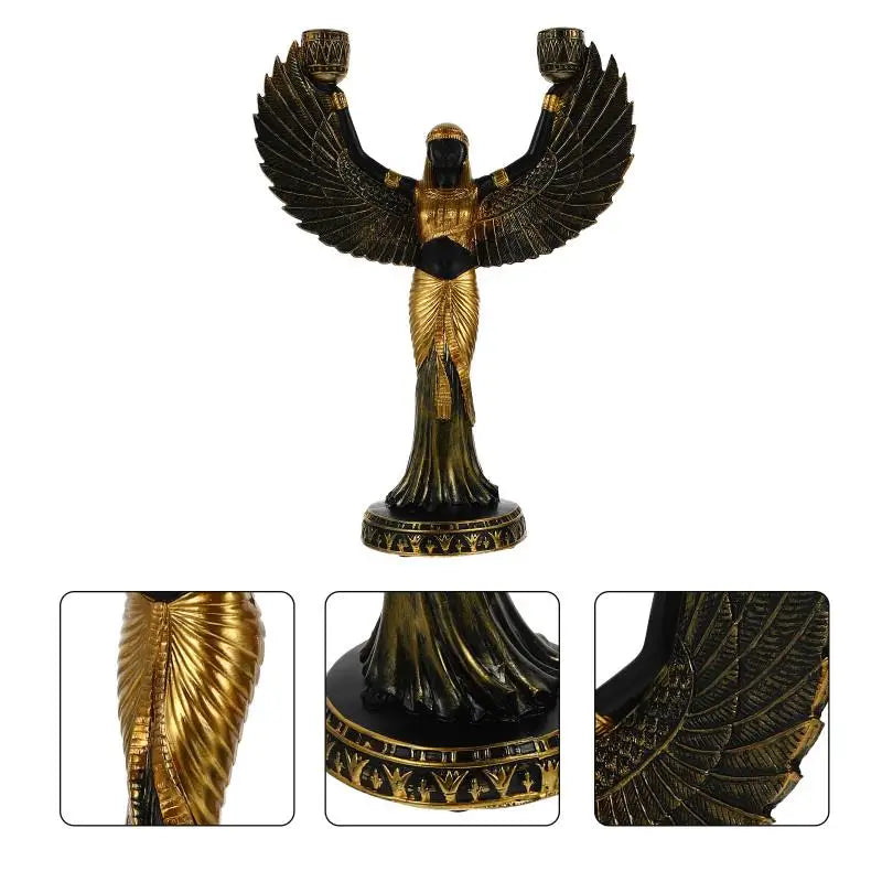Egyptian goddess Isis Candleholder Statue