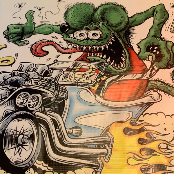 商品3142 Rat Fink ラットフィンク バナー フラッグ テント幕 011 L A Depo エルエーデポ