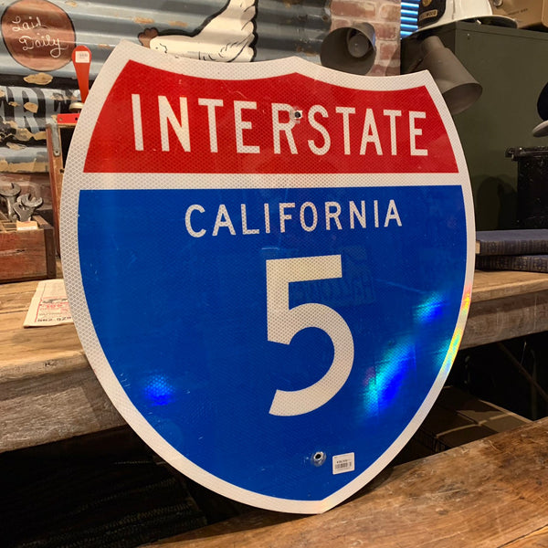 アウトレット 美品 California Interstate 5 FWY メタルサイン