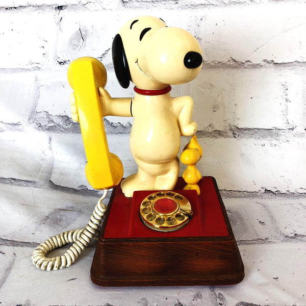 The Snoopy And Woodstock Phone 1970年代 スヌーピー ウッドストック 電話機 レトロ アメリカン雑貨 ヴィンテージ L A Depo エルエーデポ