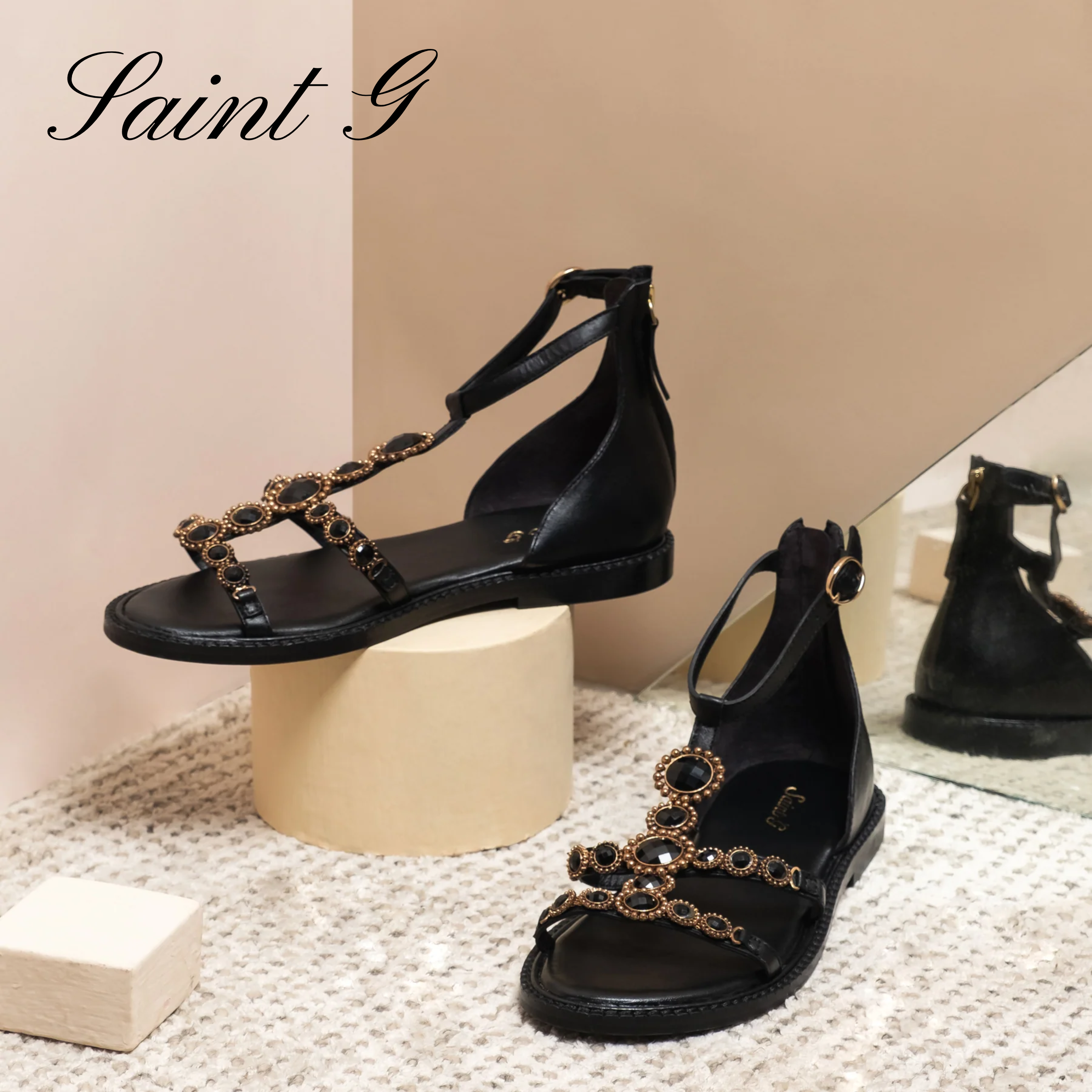 Lauren Black Jewel Sandal – Future Brands Group