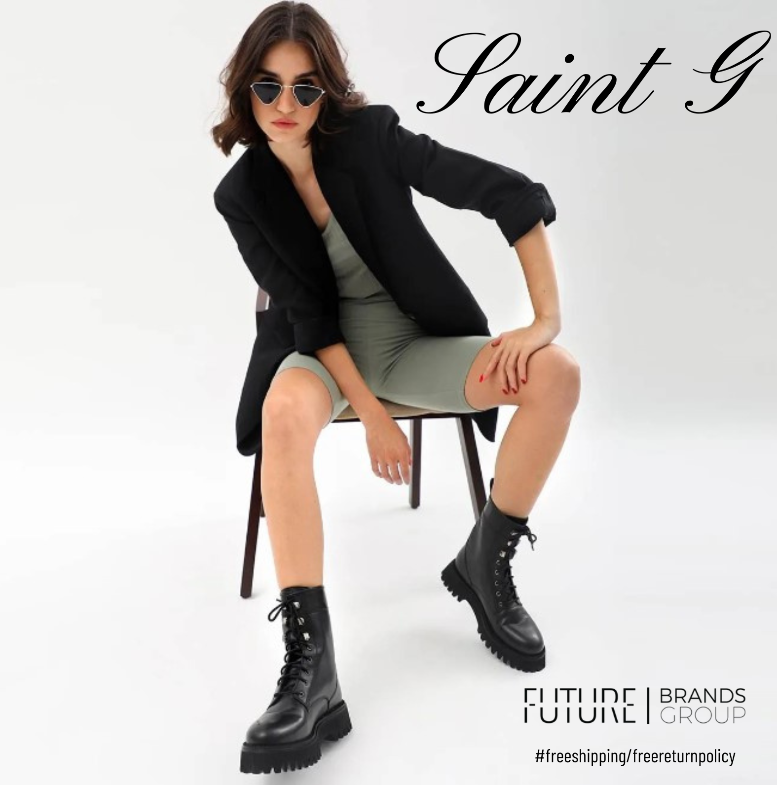 Anastasia Black Lace Up Boots | Saint G | Future Brands Group