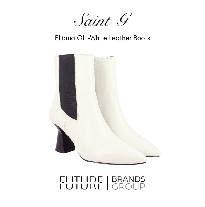 Elliana Off-White Leather Boots by Saint G from Future Brands Group